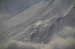 富士山の山肌