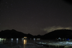 榛名湖と星空　２