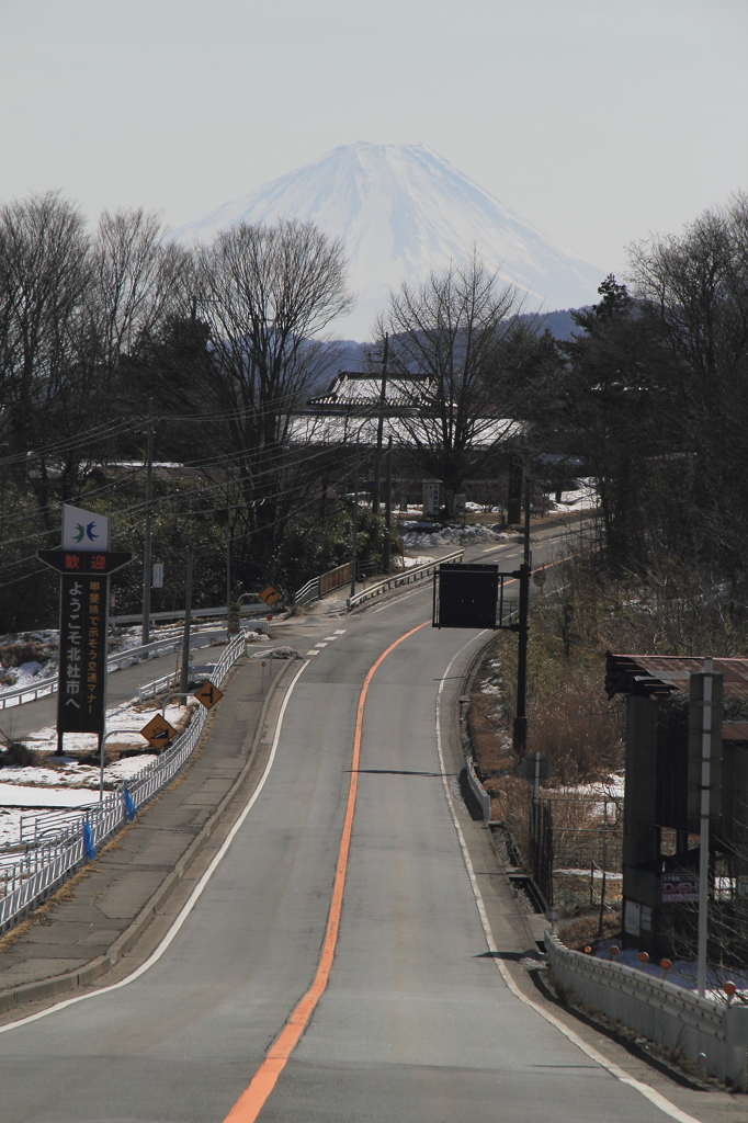 北杜市からの富士山