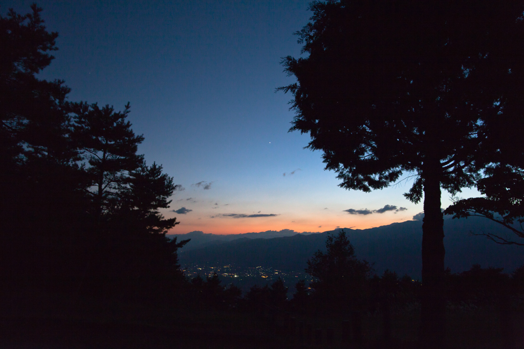 陣馬形山からの夕景