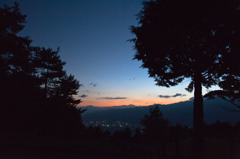 陣馬形山からの夕景