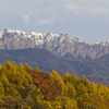 冠雪八ヶ岳と紅葉