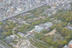 ハルカス展望台からの天王寺動物園