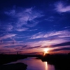大和川からの夕日４