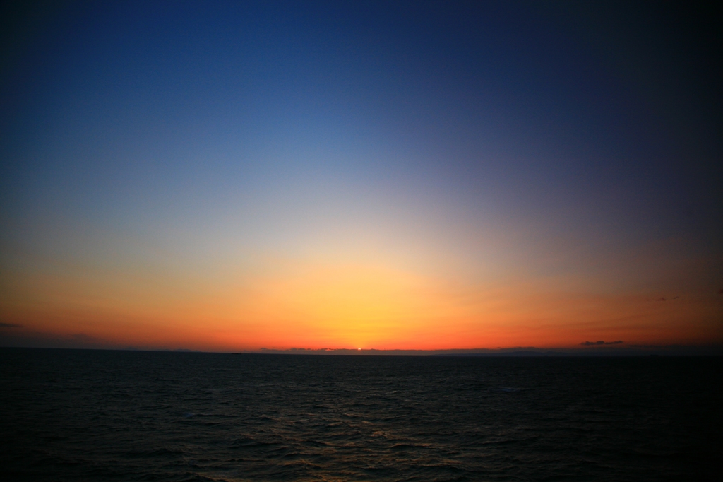 海上からの夕日