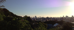 円山から見た札幌　朝