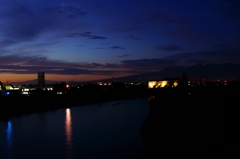 夕暮れの赤城山