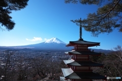 富士山を望む