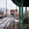 雪景色「播磨下里」駅