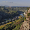 道場不動岩からの福知山線