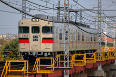 加古川橋梁の山電3000系