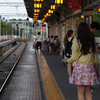 夕刻の嵐山駅