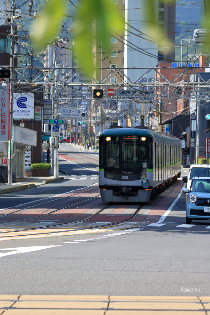 京阪電鉄京津線併用軌道部