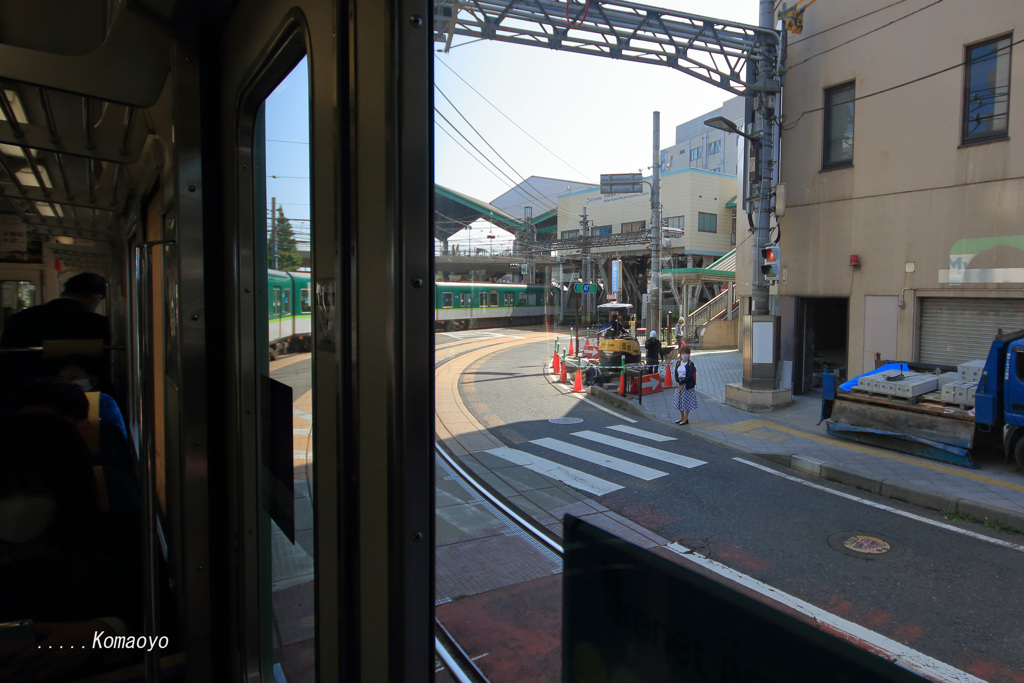 曲がり曲がりびわ湖浜大津駅へ