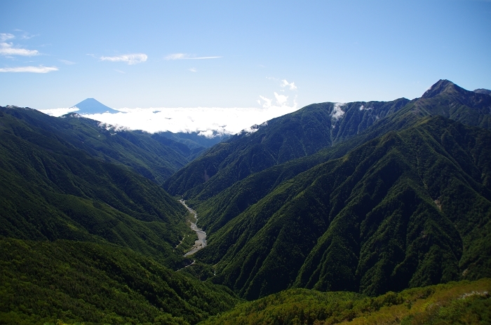 富士山と北岳