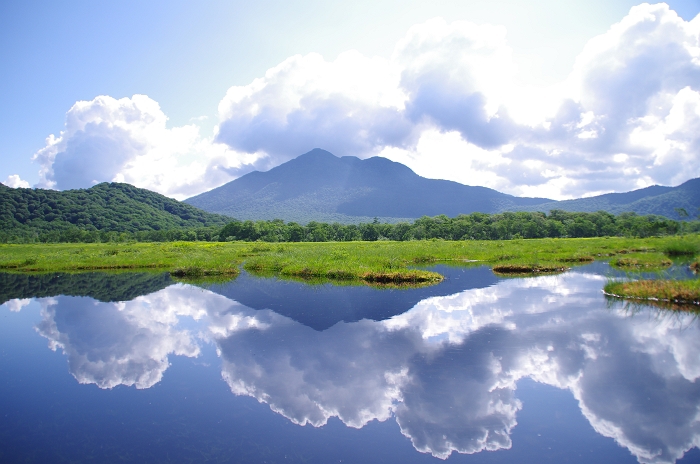 初夏の尾瀬ヶ原と燧ヶ岳