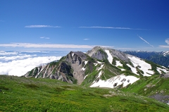 杓子岳と白馬鑓ヶ岳