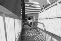 飛び跳ねながら