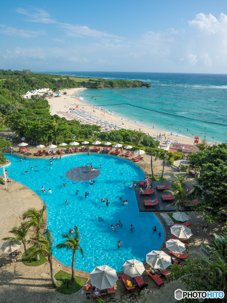 pool and beach