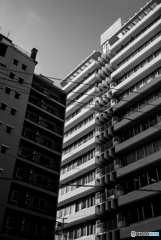 light and shadow of buildings