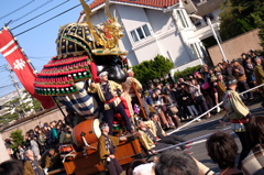 御旅所神幸　曳出　義経の兜2