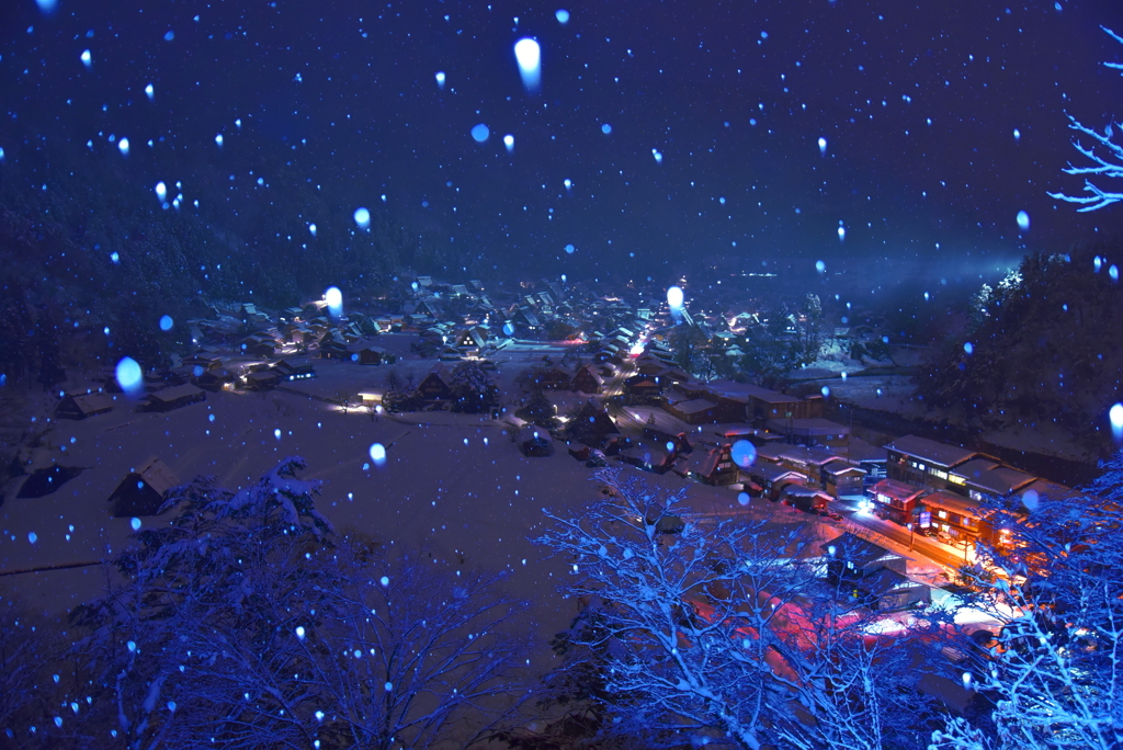 白川郷の夜