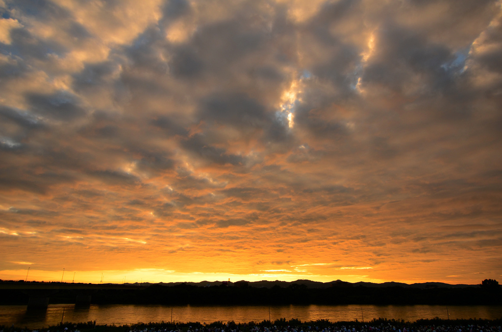 長岡の夕暮れ