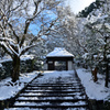 雪の安楽寺参道