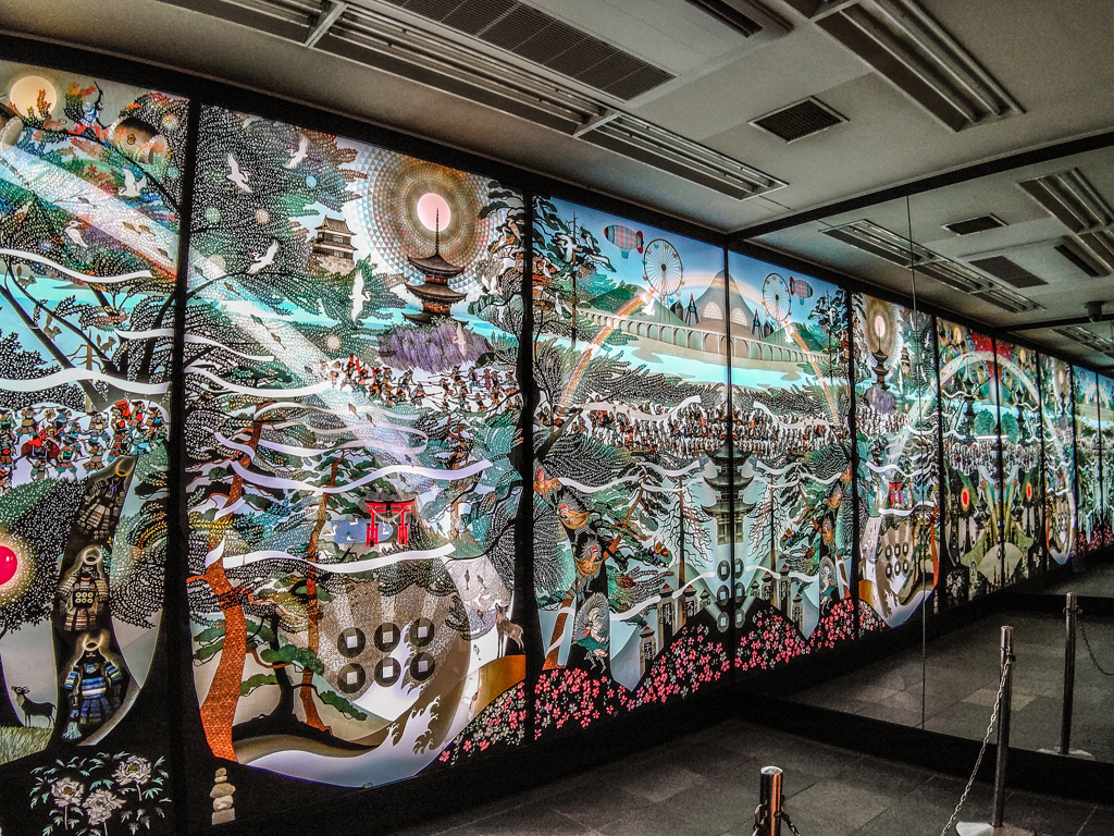 しなの鉄道上田駅 待合室の壁画