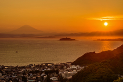 葉山の夕日