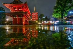 雨の浅草寺3