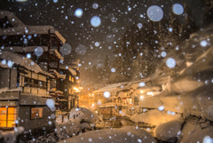 銀山温泉雪夜景3