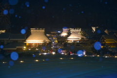 かやぶきの里雪灯廊