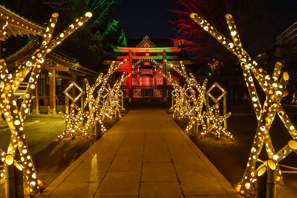 牛嶋神社竹あかり2