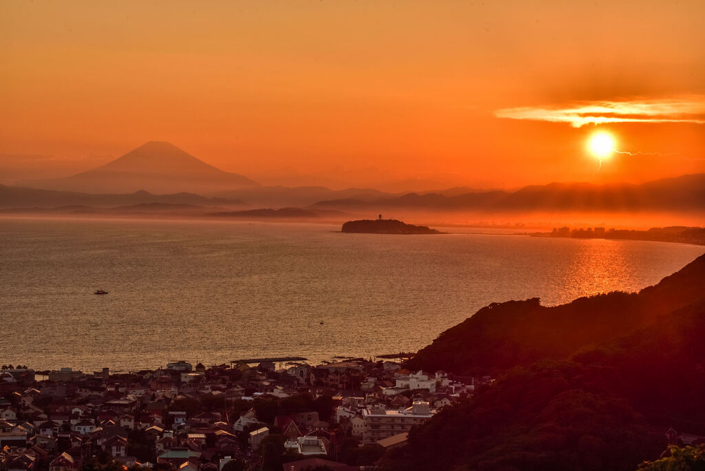 葉山の夕日