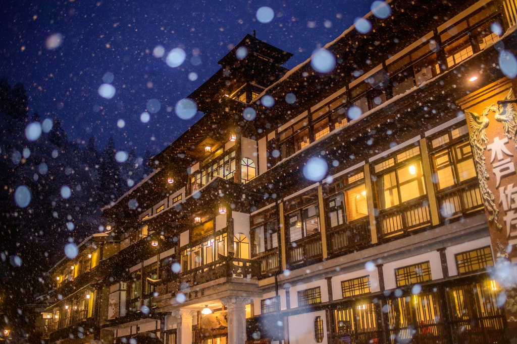 銀山温泉の雪景色2