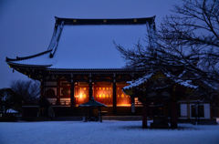 黄昏の池上本門寺