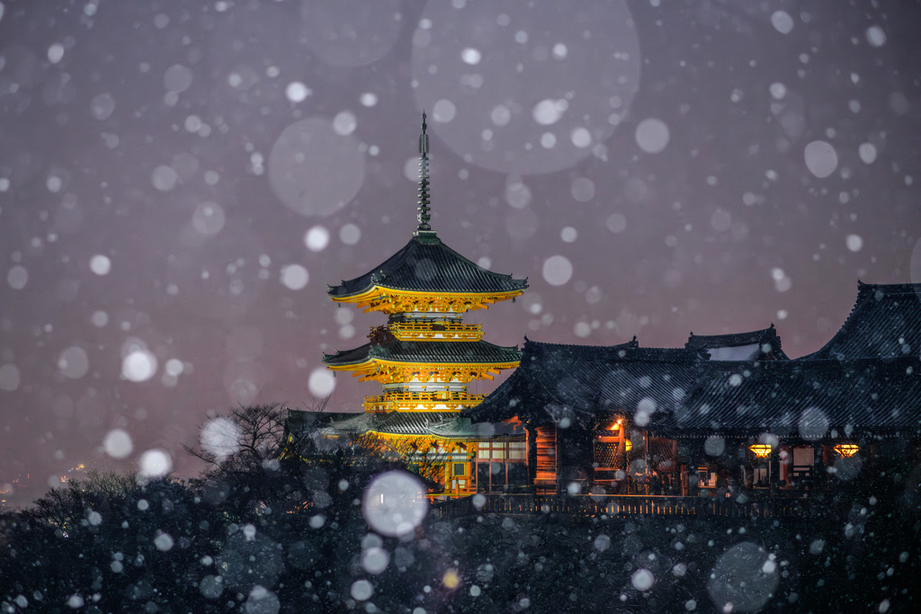 清水寺の雪景色2