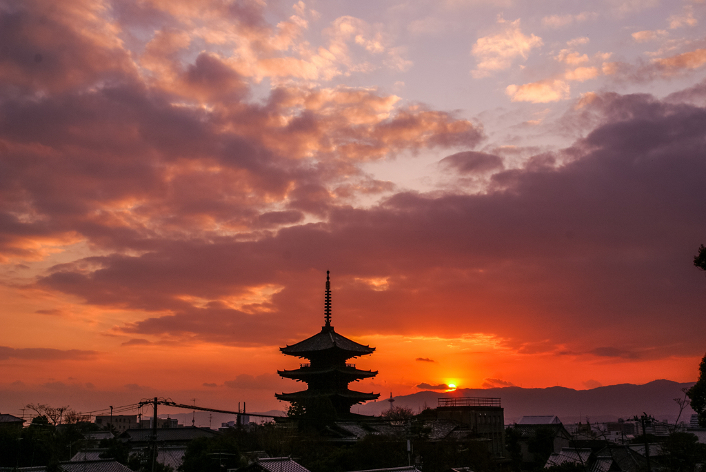 十二年前の京都東山夕景