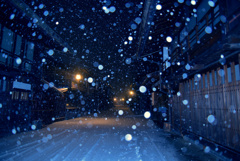奈良井宿の雪景色4