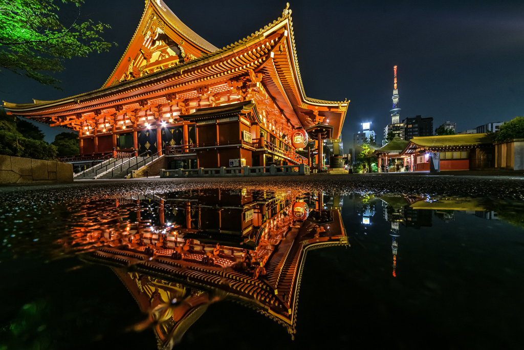 浅草寺リフレクション