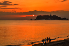 江ノ島の夕日