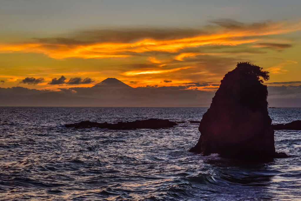 立石海岸の夕焼け2