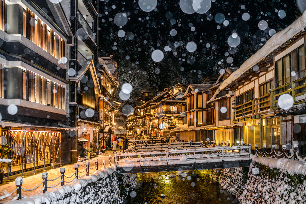 銀山温泉の雪景色2