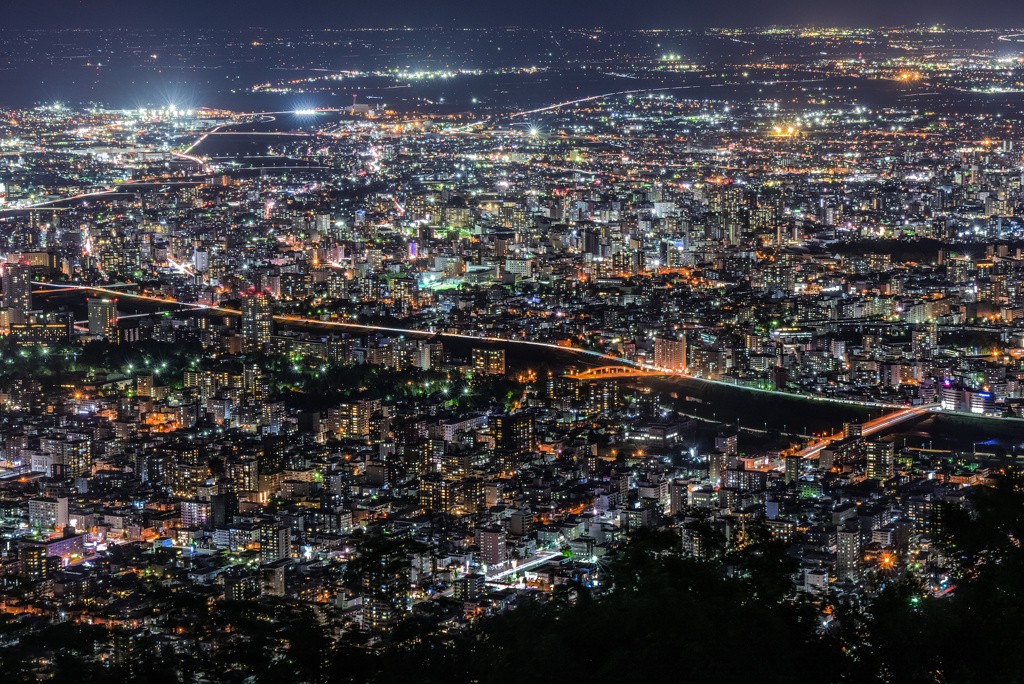 豊平川通の光跡