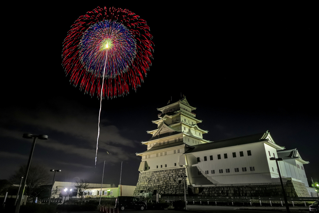 常総の夜空へ未来を咲かそう2(合成)