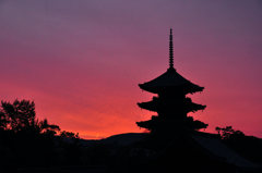 夜明けの東寺