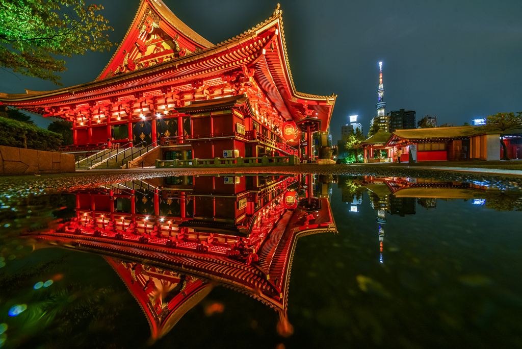 浅草寺リフレクション