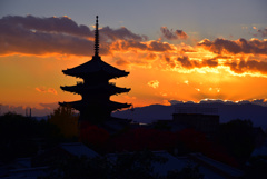 東山夕景