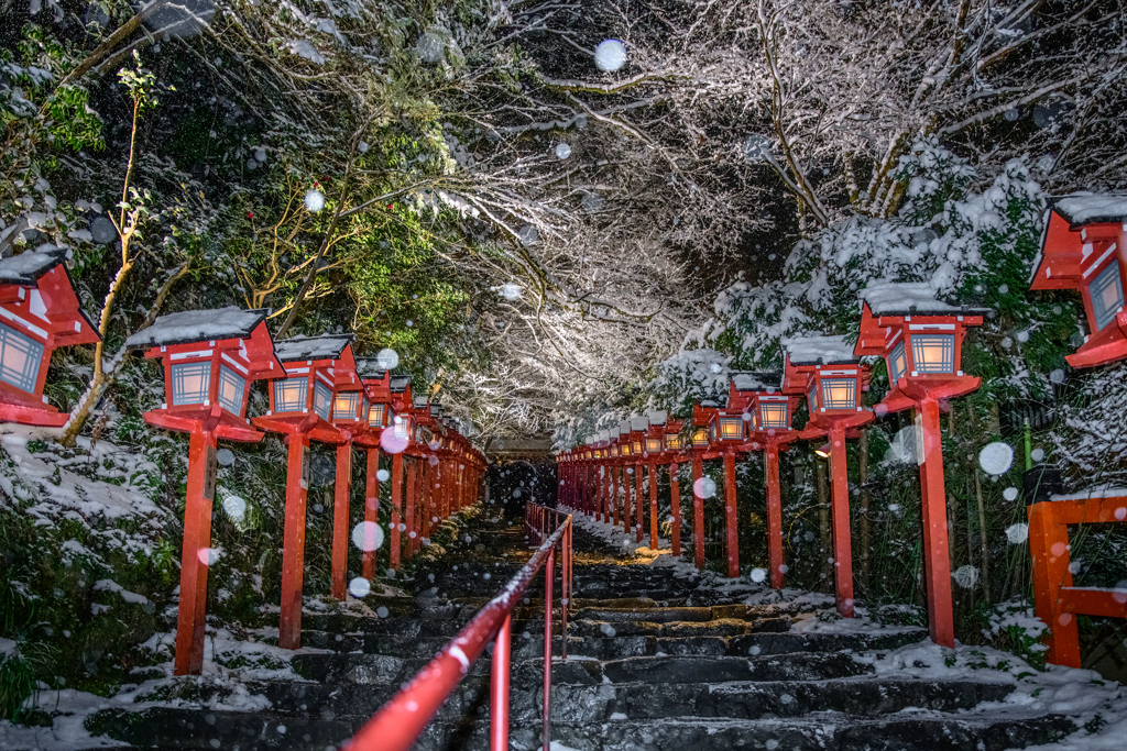 貴船神社の雪景色